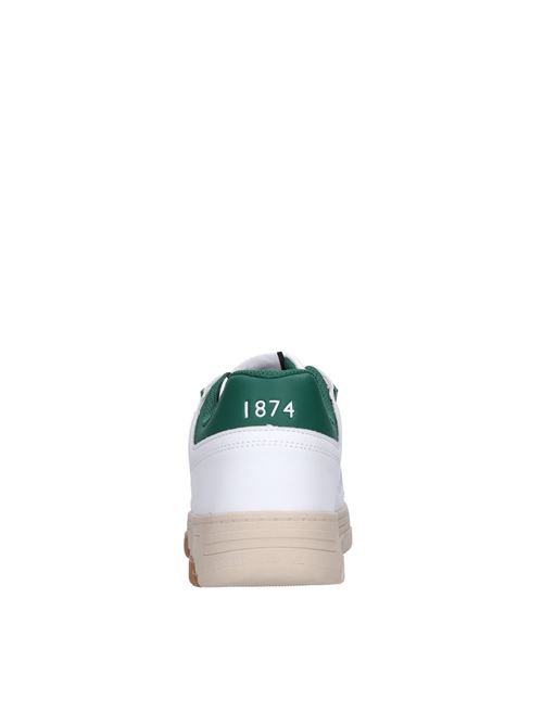 Sneakers in pelle e tessuto LYLE&SCOTT | EVANTON III_SPT_MBIANCO-VERDE